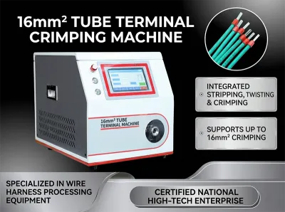 Máquina Semiautomática de Pelar y Engarzar Cables Preaislados WPM-5-40