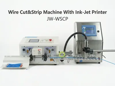 Máquina de Corte y Pelado de Alambre con Impresora de Inyección de Tinta JW-WSCP