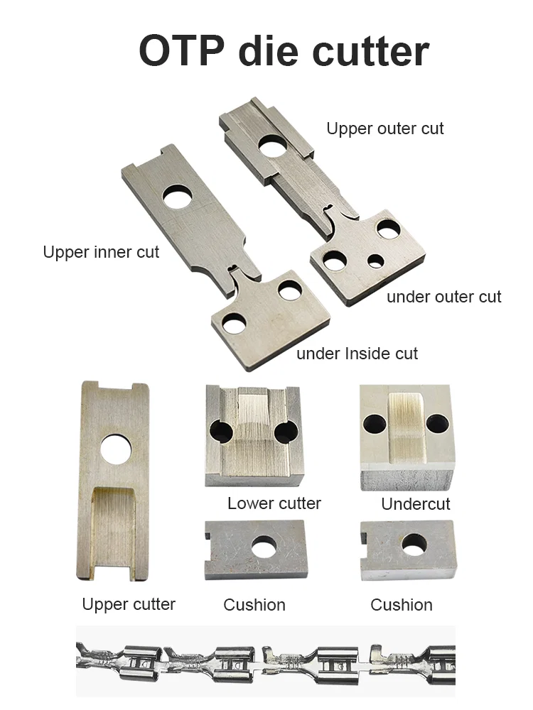 Loose Terminal Blades, Crimping Blade Die, Cold Pressed Blade Die Cuchillas terminales sueltas, troquel de cuchilla de prensado, troquel de cuchilla prensado en frío