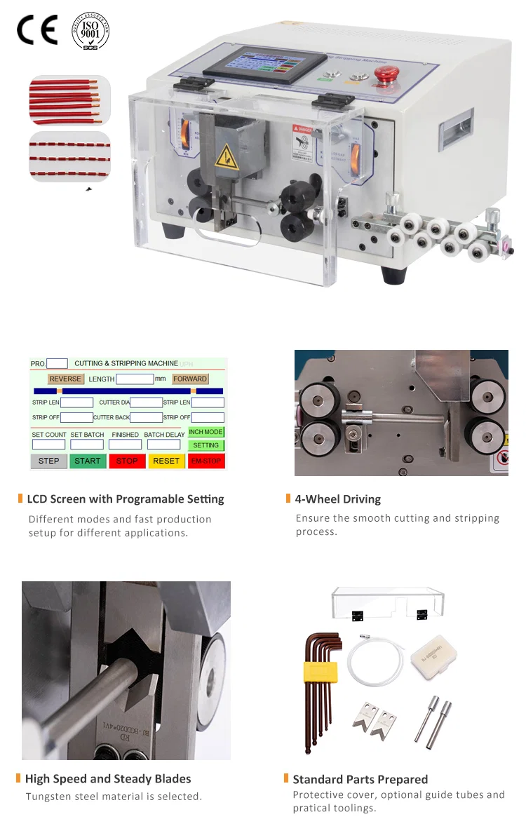 Touch Screen Control Wire Stripping cutting Machine 0.1- 8mm2 WPM-ES Automatic Wire Stripping Machine, Cable Stripping Cutting Machine, wire stripping Machine Máquina cortadora de pelado de alambre de control de pantalla táctil 0.1- 8mm2 WPM-ES Máquina peladora de alambre automática, máquina cortadora de pelado de cable, máquina peladora de alambre