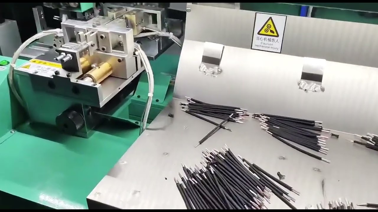 Máquina de Corte de Alambre de Alta Velocidad y Pelado Térmico para Cable Trenzado - Video Real de Trabajo