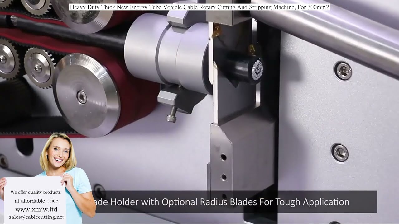 Máquina rotativa de corte y pelado de cables gruesos de alta resistencia para vehículos de nueva energía y tubos, para 300mm²