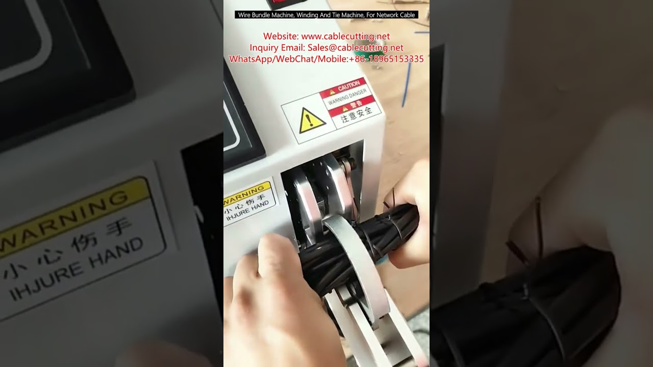 Máquina Empaquetadora de Cables de Red: Enrollado y Atado Automático