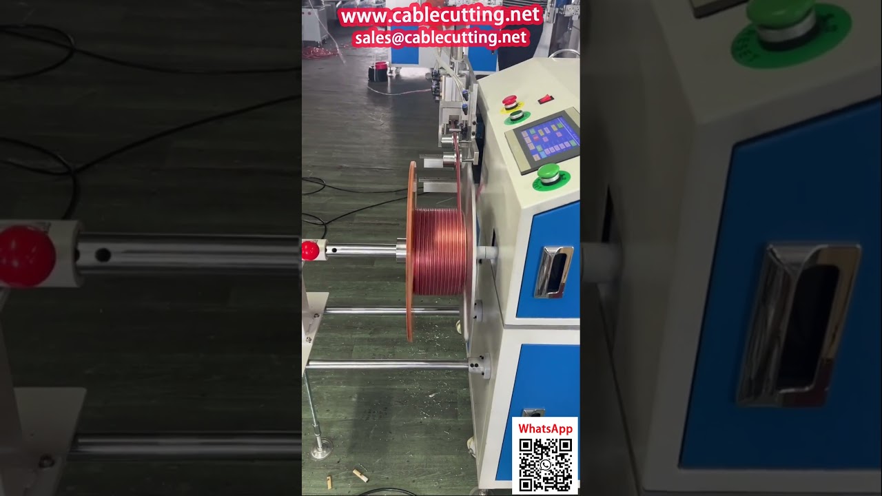 Máquina Bobinadora Enrolladora y Contadora para Cable de Audio Plano Doble
