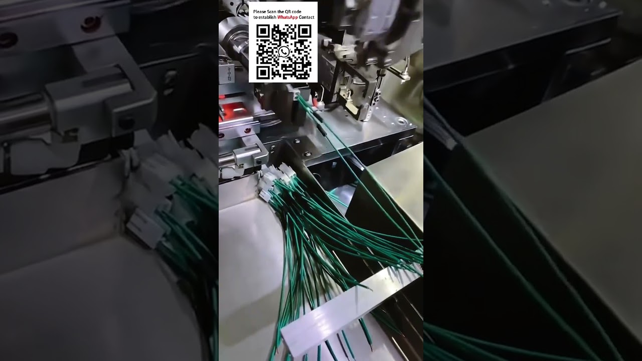 Máquina de Crimpado Automático de Terminales con Inserción de Carcasa y Tubo Termorretráctil