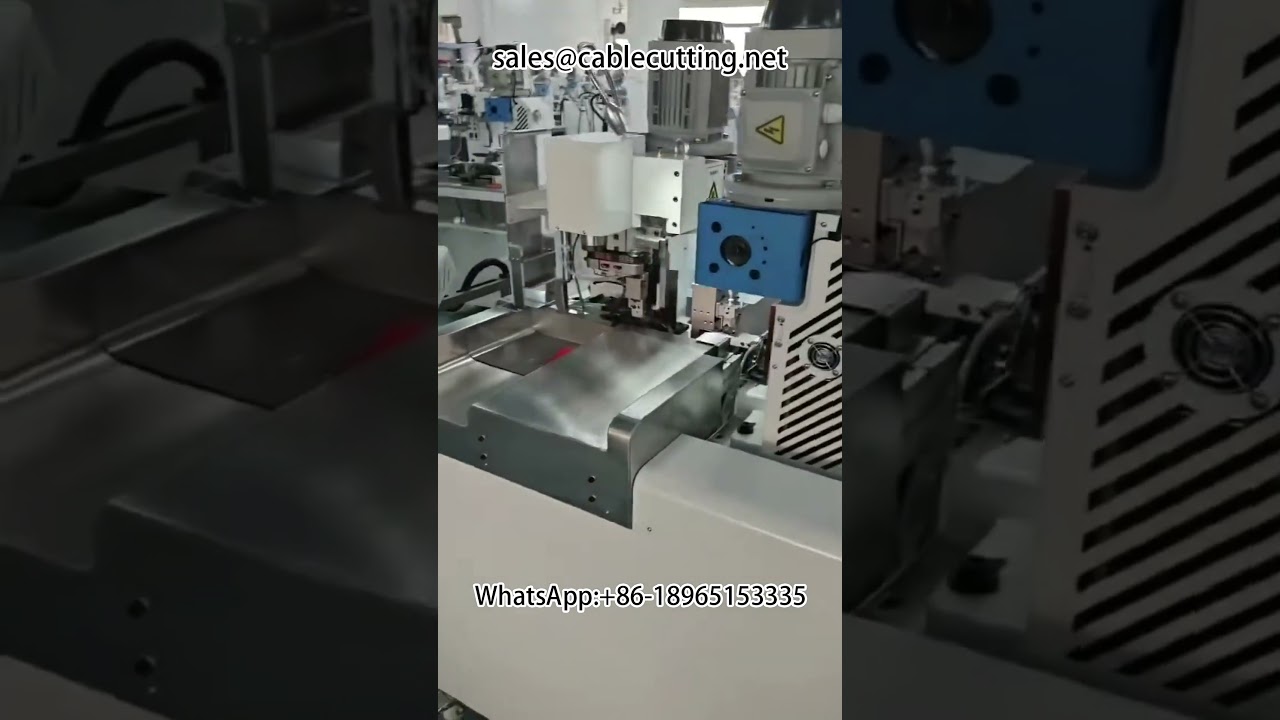 Máquina de crimpado automática de doble cabezal para arneses de cableado | Equipo de automatización industrial