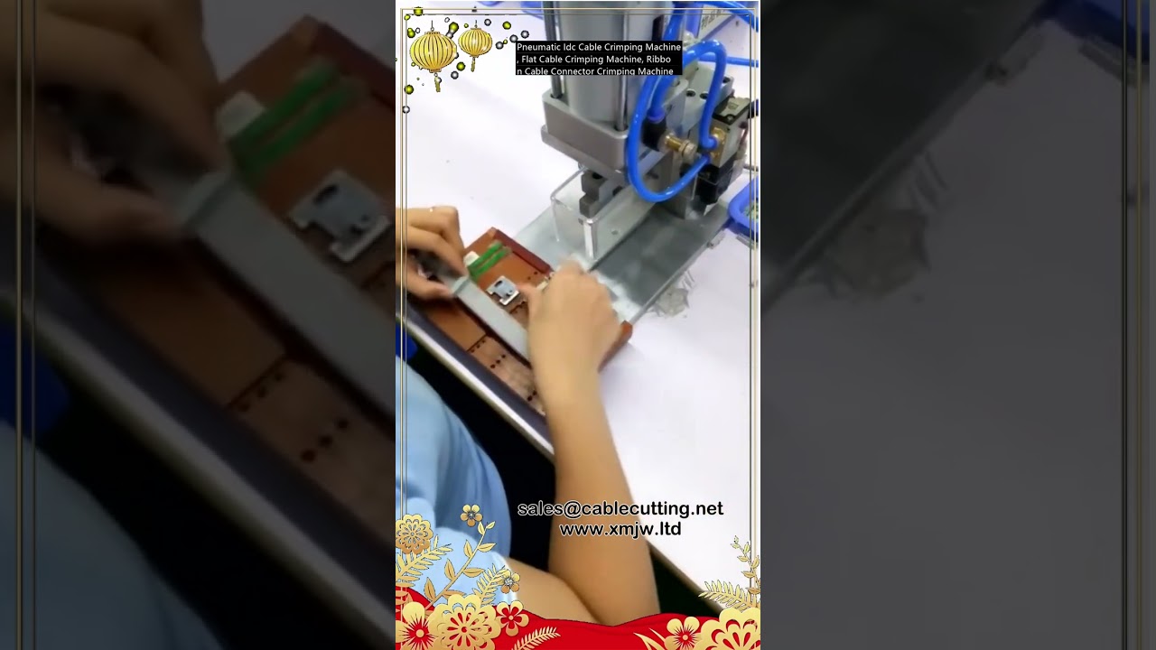 Máquina Neumática de Crimpado IDC para Cables Planos y Conectores de Cinta