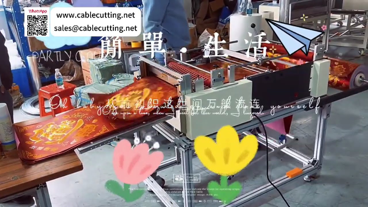 Sistema automático de corte por lotes para calcomanías de puerta con personajes felices y pegatinas de Año Nuevo Lunar