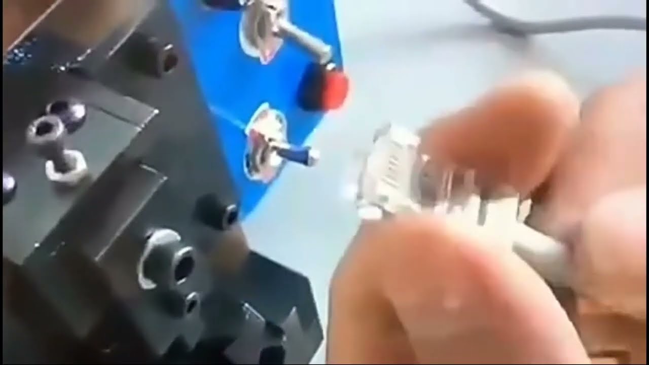 Máquina de ensamblaje de cables RJ45, unión de fibra óptica y crimpado de cables de red telefónica