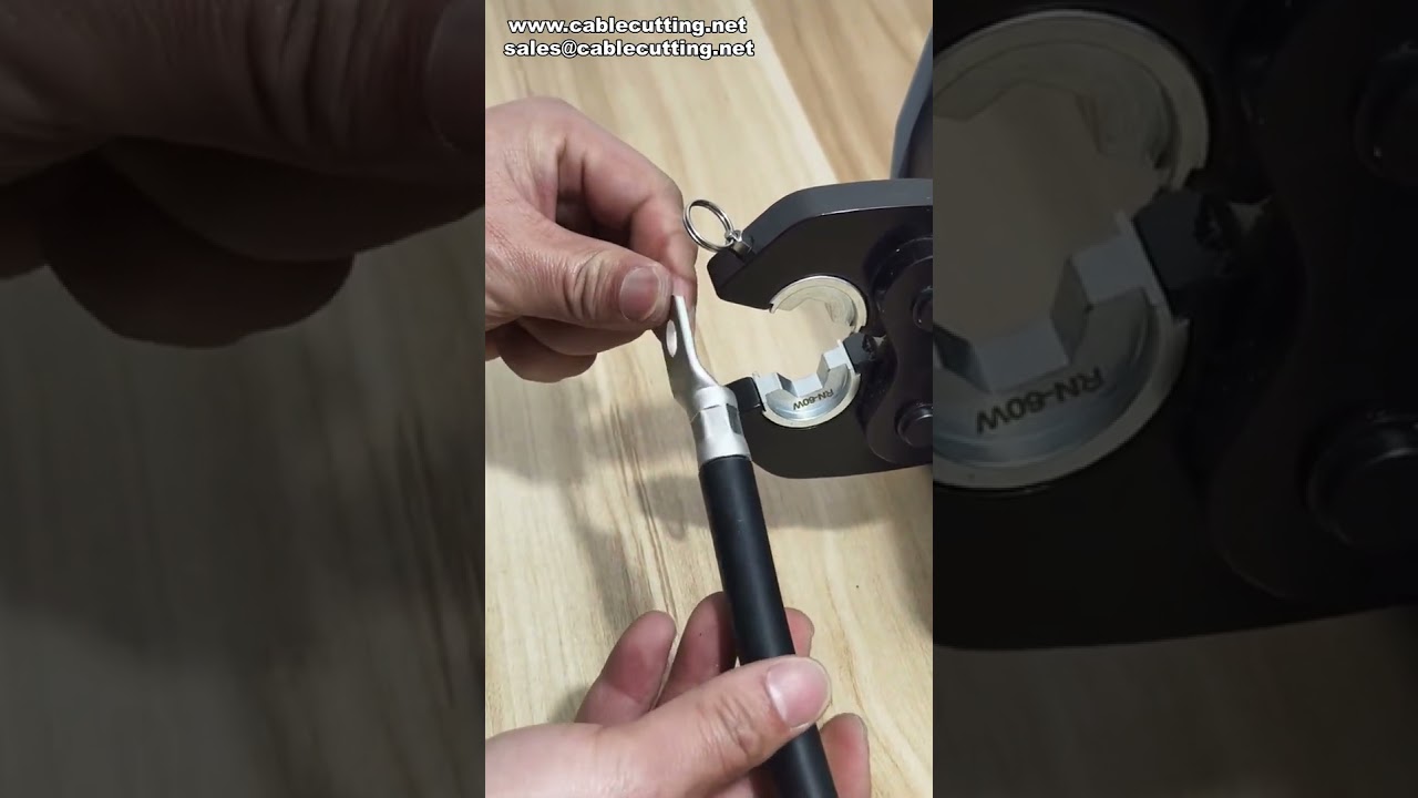 Crimpadora neumática de terminales: crimpa orejetas de cobre de varios calibres