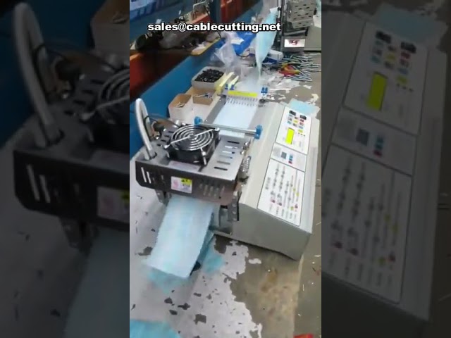 Máquina cortadora de cuerdas de poliéster con cuchillas calientes - Modelo simple y eficiente para cinturones redondos
