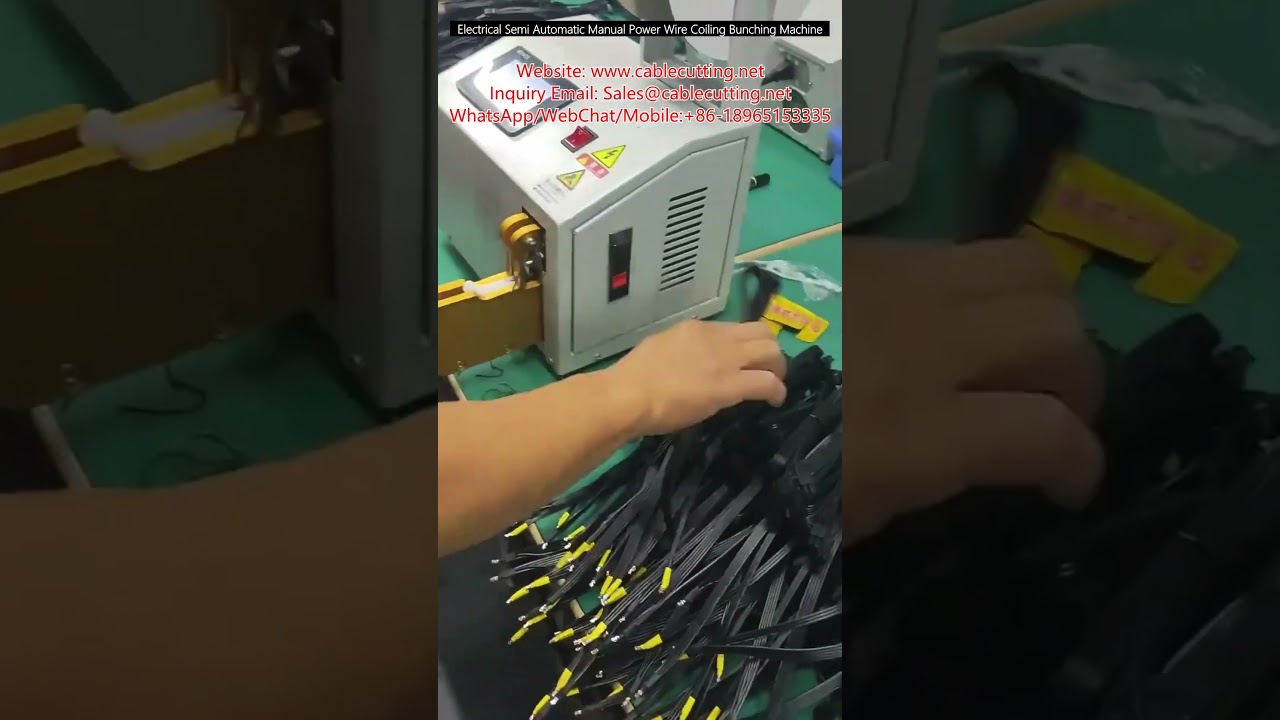 Máquina Eléctrica Semiautomática para Bobinar y Agrupar Cables