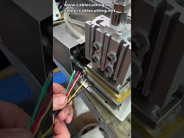 Máquina enderezadora automática con cepillo para cables de par trenzado y multiconductores