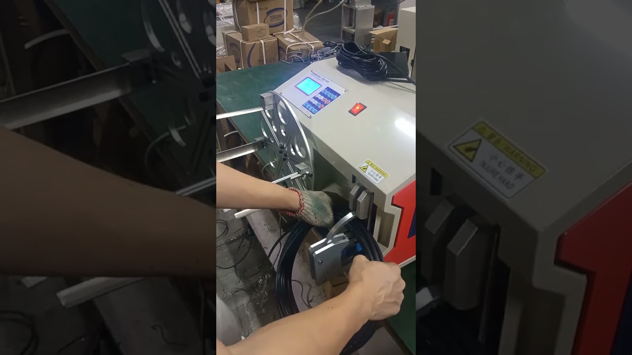 Máquina de Bobinado y Atado de Alambre con Velocidad Ajustable: Rápida, Fácil y Ahorradora de Esfuerzo #fábrica #máquina