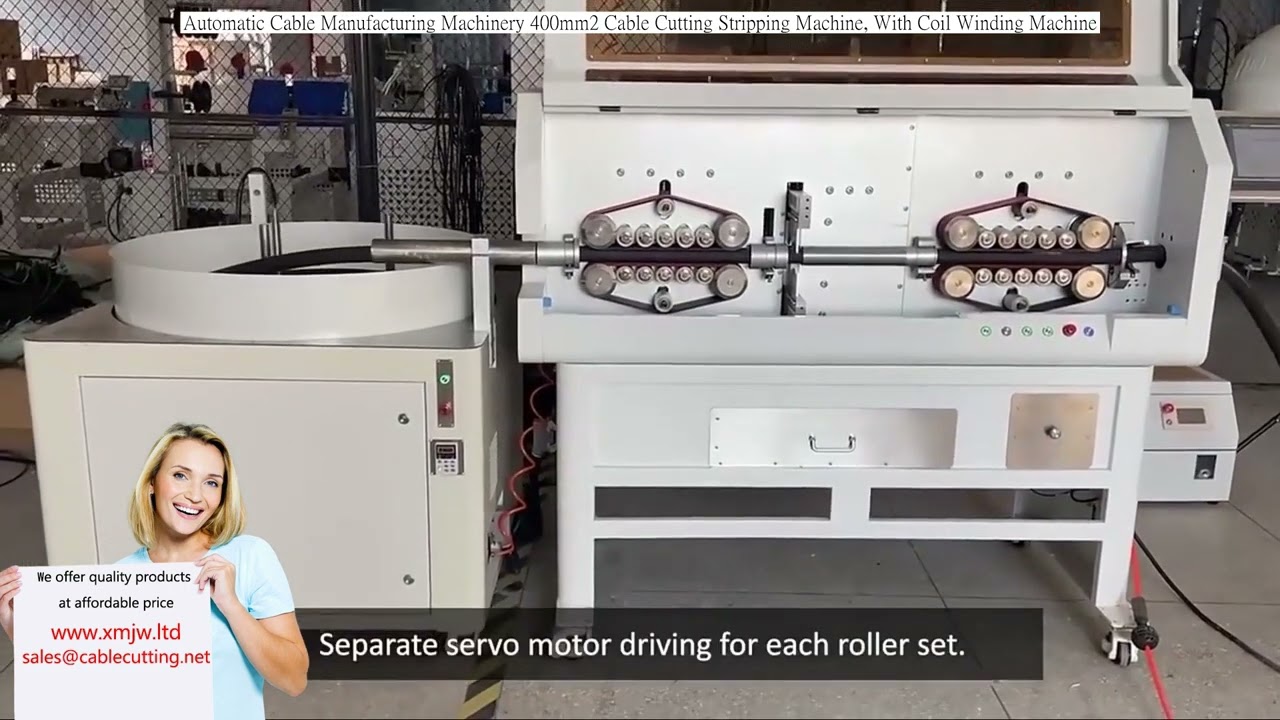 Máquina de Corte y Pelado de Cables de 400mm² con Bobinadora Integrada – Alta Capacidad