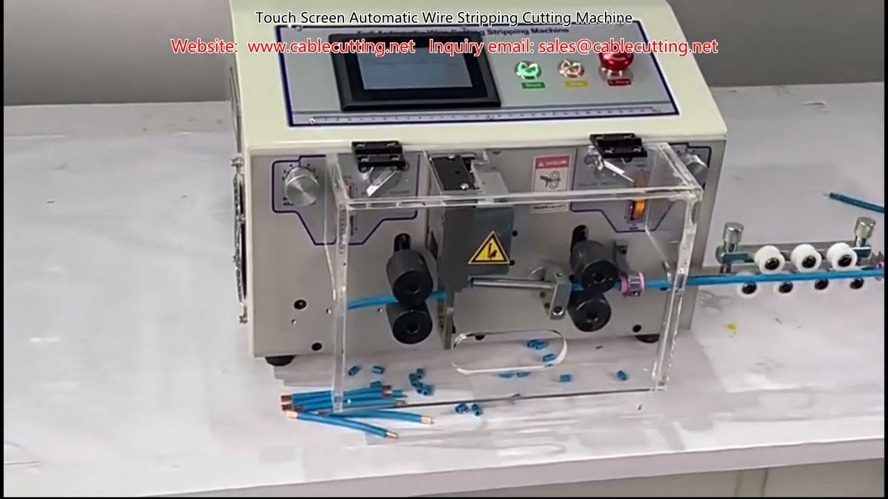 Máquina Peladora y Cortadora de Cables Automática con Pantalla Táctil